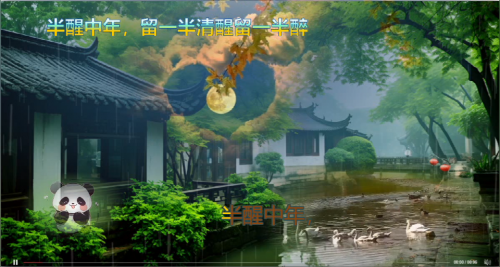 半醒中年，留一半清醒留一半醉