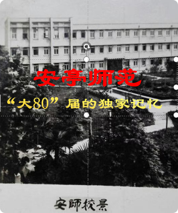 安亭师范“大80”届的独家记忆